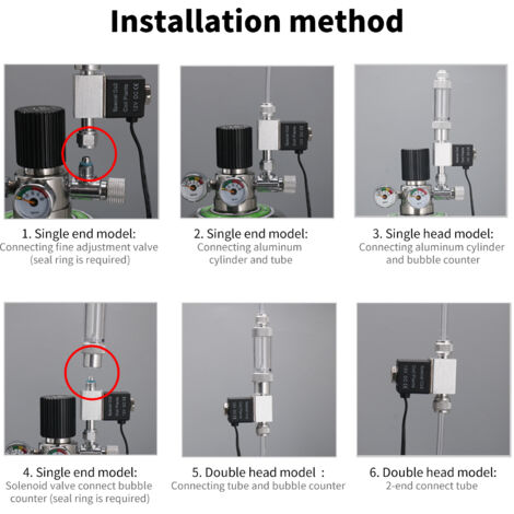 Geräuschloses 12V CO2-Magnetventil für Aquarien mit M10x1-Gewinde und 90 cm Kabel (1/5)