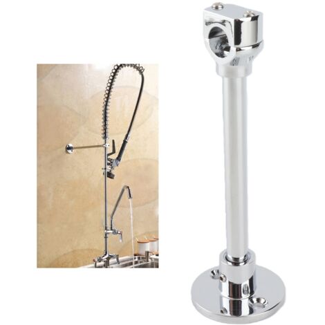 Verchromte Duscharmverlängerung, Wasserhahnverlängerung, Duscharmbefestigung, verchromter Duscharm, Duscharmzubehör, Duscharmzubehör für Regenduschen, 255–316 g, Silber, 9960-02, 1 Arm (1/5)