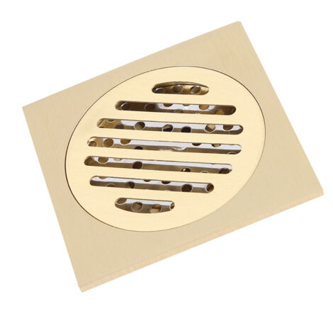 Bodenablaufrost für Badezimmer – Abnehmbarer Rost in Antik-Kupferoptik – Insekten- und geruchsdichter Bodenablauf für Badezimmer, Garage und Keller – Abmessungen: 10 x 4 cm