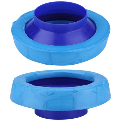 WC-Dichtung aus ABS und Gummi, geruchshemmend, 88 mm Durchmesser, blau/schwarz, für einfache und wasserdichte Montage