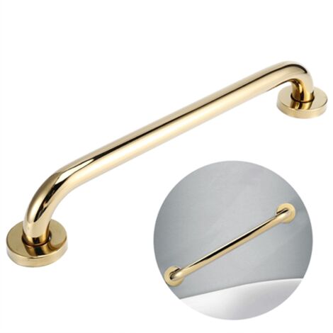 Sicherheits-Haltegriff fürs Badezimmer mit Goldbeschichtung Montagehalterungen aus Edelstahl 40 cm langer Handlauf Wasserdicht Modernes Design (1/5)