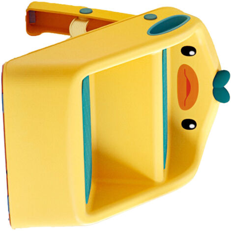 Zweistufiger, höhenverstellbarer Tritthocker für Kinder Rutschfest, stabil, faltbar Gelbes PP, 1350 g (1/4)