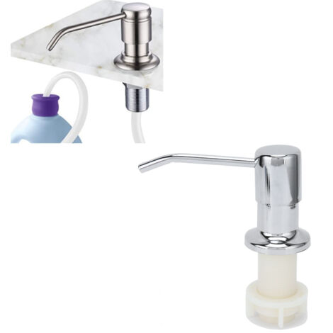 Seifenpumpen-Set, elektrische Spülbeckenpumpe, Edelstahl 304, Silikonschlauch für Küche und Bad