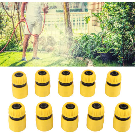 [Schnellkupplungsset für Wasserschläuche] Modell DN15 mit hochwertigen ABS-Kunststoff-Schnellverschlüssen, 10er-Pack, 15 mm Durchmesser, für Bewässerung und Garten (1/5)