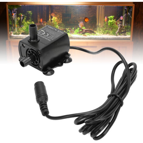12V 10W 400L/H Gleichstrom-Tauchpumpe mit Saugnapf, geeignet für Aquarien, Springbrunnen und PC-Kühlung