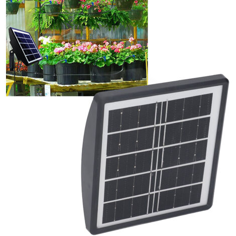 Solarbetriebenes, autonomes Sprühbewässerungsset mit Zeitschaltuhr, Schutzart IP67, zur automatischen Bewässerung von Gärten, Gewächshäusern und Rasenflächen [Bewässerungsset] + [Solar Smart] + [SP100