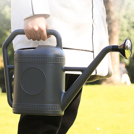 5-Liter-Gießkanne mit langem Ausguss und grauem Streukopf – für Pflanzen im Freien und in Innenräumen