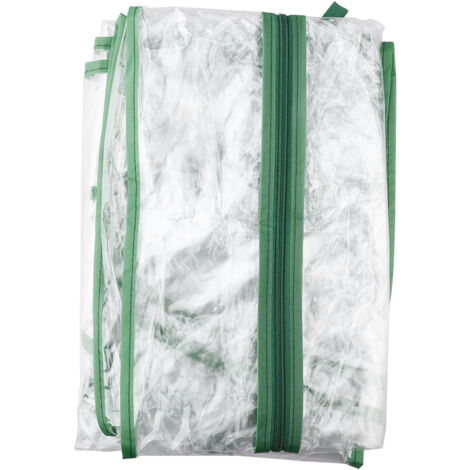 Wasserdichte und frostbeständige PVC-Gartenabdeckung für Pflanzen mit Reißverschluss. 69 x 49 x 92 cm.