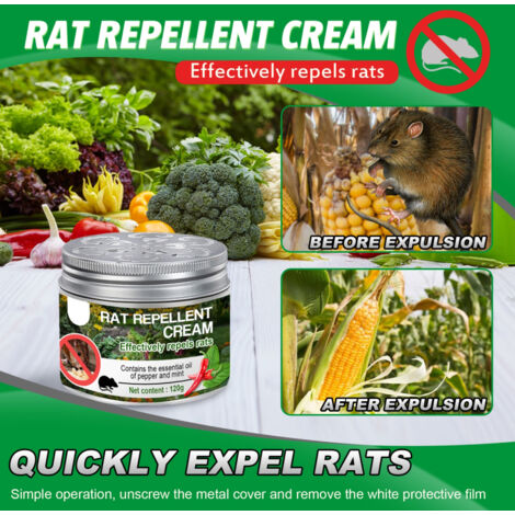 Starke Rattenabwehrcreme 120 g – Natürliche, chemikalienfreie Creme zur Abwehr von Nagetieren (1/5)