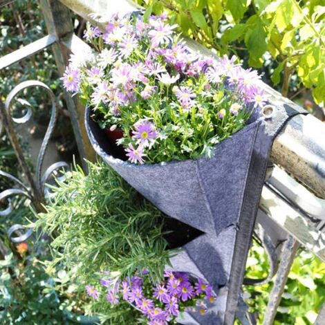 Vertikale Pflanzsäcke mit 6 Taschen – Hängende Pflanzsäcke für Wandgärten, atmungsaktive Hängeblumentöpfe aus Stoff, 42 x 12 Zoll (1 Stück)
