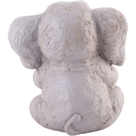 Dekorative Elefantenstatue, Naturharz, Maße 12,5 x 9 cm, Garten- und Wohndekoration (1/5)