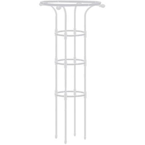 Rankhilfe für Kletterpflanzen – Rundes, vertikales Rankgitter aus kunststoffbeschichteten Rohren (125 x 20 cm / 155 x 28 cm) – Schwarz oder Weiß – Rustikale Rankhilfe für Garten und Terrasse