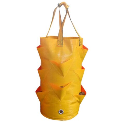 PE-Hängepflanzbeutel – 3 Gallonen (23 × 30 cm) – Für Erdbeeren, Zwiebeln und mehr – Mit Taschen, waschbar und einfach zu handhaben – 1 Stück