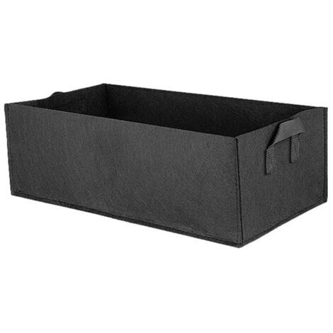 300 g schwerer, verdickter Pflanzsack aus Vliesstoff, 100 x 60 x 20 cm, Grün/Schwarz, mit Köperbindung und verstärkten Griffen