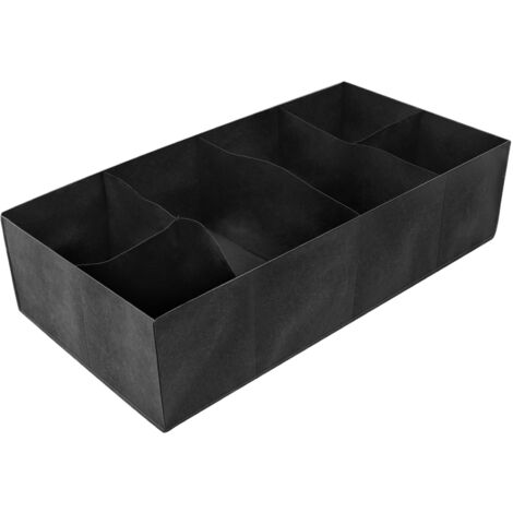 Rechteckige Pflanzschale aus gewebtem Filz – Größe 60×120×30 cm oder 90×180×30 cm – 6 Fächer (2 große, 4 kleine) für Pflastersteine