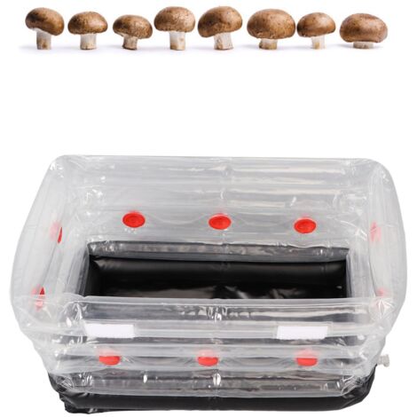 Aufblasbares PVC-Monotub-Pilzzuchtset 46x24x28cm mit Abfluss und Pumpenreparaturset.