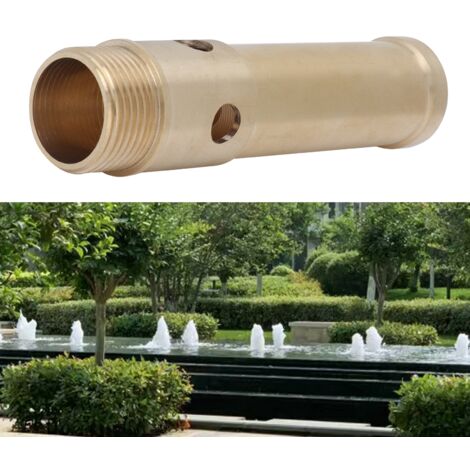 Sprudelbrunnendüse für Teiche und Gärten – Wassertropfen mit Luftzufuhr aus Messing – Material: Kupfer – Durchmesser 32 mm, G1-Außengewinde – Einfache Montage