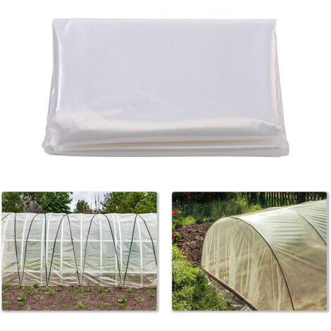 Transparente Gewächshausfolie [Folie] XL PE-Schutzfolien 2×6 m, 2×10 m, 3×6 m, 3×10 m. Strapazierfähig, wasserdicht, UV-beständig, frostbeständig. Für Pflanzen und Gärten.
