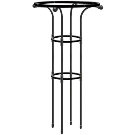 Kletterpflanzenstütze – ManoMano – Schirmform mit einem Bügel – Schwarz, 95 cm hoch, 28 cm Durchmesser