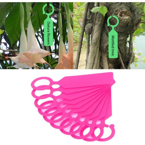 [Pflanzenetiketten] Gartenzubehör-Set mit 100 rosa PVC-Etiketten (11 x 2,4 cm) zum Markieren und Klassifizieren