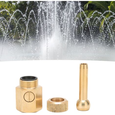 Springbrunnendüse aus Messing für Teiche – Verstellbarer Wasserstrahlkopf mit 3/4" (25 mm) Innengewinde – Robuster Springbrunnenhahn für Gärten, Parks und Wasserspiele