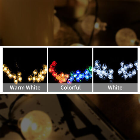 [Lichterkette für den Außenbereich] Dekorative, solarbetriebene Lichterkette mit 100 LEDs an wasserdichtem Kupferdraht für Garten, Terrasse, Party und Hochzeit (1/5)