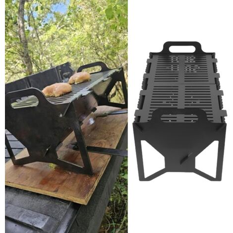 Tragbarer Grill mit abnehmbarem Grillrost – Kompakter Faltgrill für Reisen, Camping und Picknicks im Freien, stabil und tragbar