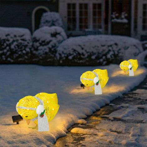 LED-Gartenfigur „Flammenhuhn“, Rasendekoration mit Acryllichtern, 35 cm groß, für Weihnachtsfeiern, beleuchtet mit rotem und gelbem Schal (1/5)