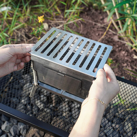 Barbecue Grill Portable 便携烤肉烧烤架 Edelstahl 不锈钢折叠式烧烤炉 方便携带户外露营 BBQ Grillofen (1/5)