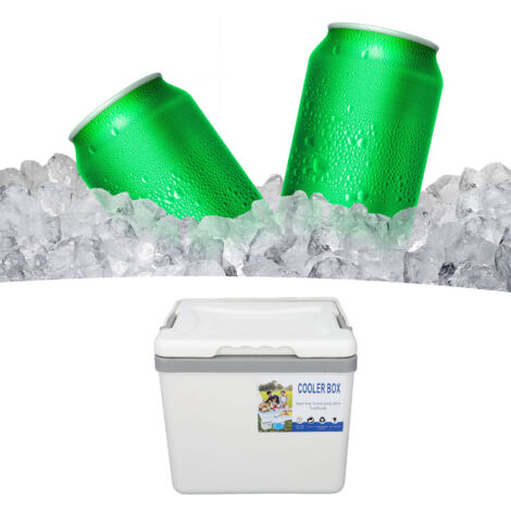 Tragbare 6-Liter-Kühlbox, multifunktionale Isolierbox, großes Fassungsvermögen, hält Speisen und Getränke frisch und kühl, isolierte Eisbox, weiß