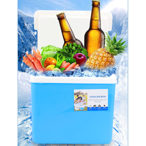 [Kühlbox] 10-Liter-EPS-Kühlbox mit Griff, hocheffiziente Isolierung für Camping, Angeln, Picknicks, gewerbliche Nutzung, Blau