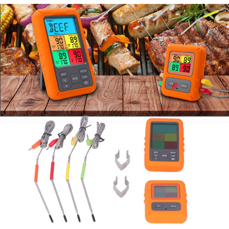 Kabelloses digitales Grillthermometer mit 4 Sonden zum Grillen, Backen und Räuchern (1/5)