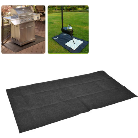 Grillmatte für den Außenbereich, schwer entflammbar, mit Holzhaltertasche, PET+PE, 182 x 91 cm, rechtwinklig, komplettes Camping- und Outdoor-Kochset (1/5)