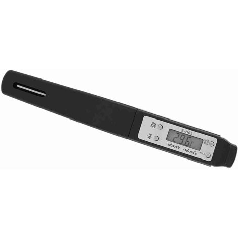 Sofort-Digitalthermometer für Küche und Grill mit Sonde – ABS und Edelstahl – Schwarz – 1 Stück (1/5)