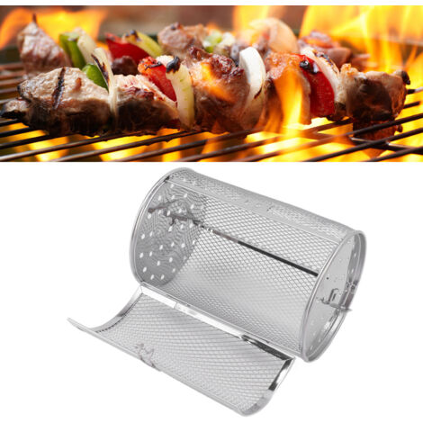 Drehbarer Grillkorb aus Edelstahl, Modell A, für gleichmäßiges Garen von Nüssen, Trockenfrüchten und Erdnüssen (1/5)