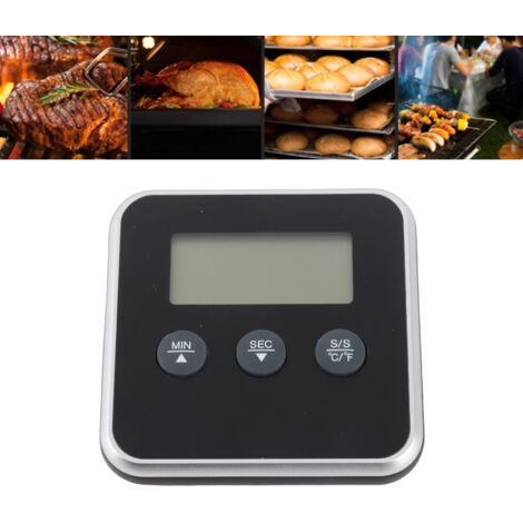 Professionelles Kochthermometer, digitales LCD-Grillthermometer mit zwei Sonden für Fleisch, Kaffee und Gebäck, batterielos (1/5)