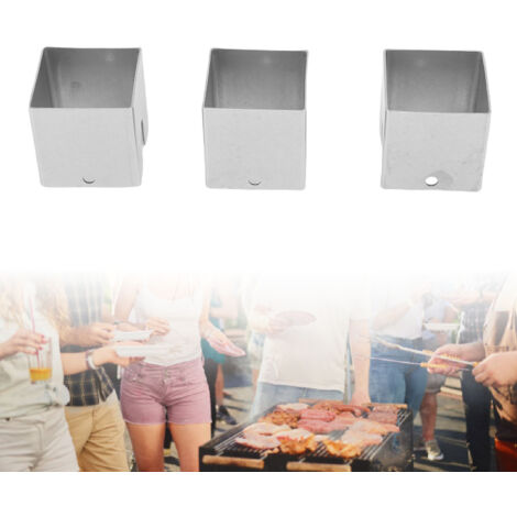 Grillabstandshalter, 3-teiliges Edelstahl-Set mit Hitzeschutzplatte für Grillkorb und -schale