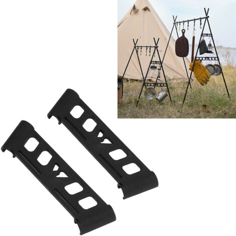 Seitliche Befestigung für Campinggepäckträger – Schwarzes Nylon – 2 Größen (ca. 12 mm) – 2 Stück, tragbar und kompakt für die Aufbewahrung im Freien