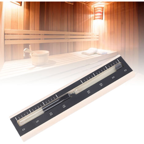 Sauna-Sanduhr - 15-Minuten-Sanduhr aus Buchenholz mit Wandhalterung für den Spa-Bereich (300 x 70 mm, 323 g)