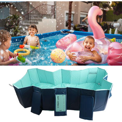 Faltbarer, nicht aufblasbarer Pool für Familie und Haustiere, robustes PVC, 2,6 m (1/5)