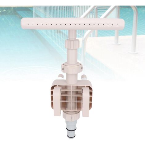 PVC-Poolbrunnen – Wasserturmbrunnen für Aufstellpools mit 360° drehbaren Düsen und verstellbarem Sprühstrahl – 9-teiliges Set (31,5 x 45 cm) – Einfache Installation