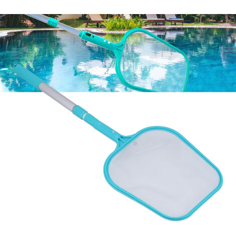 [Kescher] + [Profi-Ausrüstung] + [Fein- und Teleskopkescher] – Professioneller Kescher mit Teleskopstange für Schwimmbäder, Kunststoff/Aluminium, 132 x 28,5 cm, 325 g