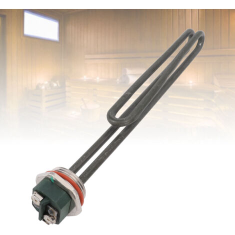 Elektrisches Heizrohr E1 mit 1-1/4-Zoll-Einsteckthermostat, 120 W, für Warmwasserspeicher und Dampfmaschine