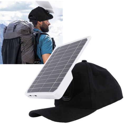 20-W-Mono-Solarpanel-Kappe mit USB/Typ-C/DC-5V-Anschluss, tragbar für Camping und Wandern (1/5)