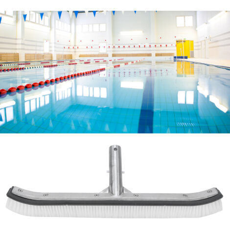 18-Zoll-Poolreinigungsbürste aus Aluminium – besonders widerstandsfähiges Modell, Grau