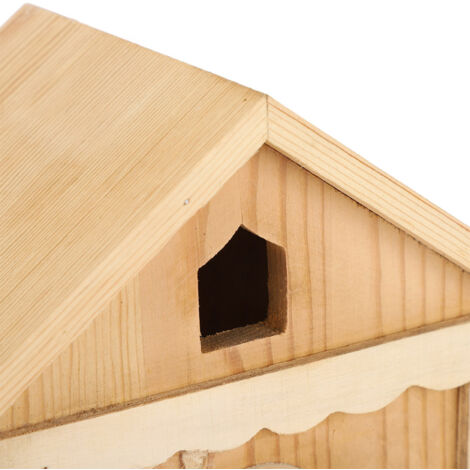 Vogelhaus – Selbstbau-Nistkasten aus Naturholz für Papageien und Schwalben – Maße 18 x 18 x 14,5 cm – Vogelhaus aus Holz für den Garten (1/5)