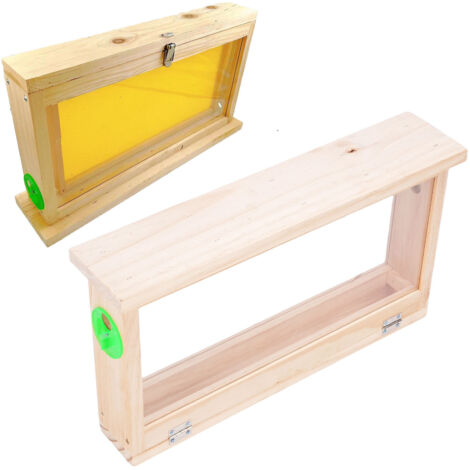 Pädagogischer Beobachtungsbienenstock mit doppelseitigen Acrylglasscheiben und Belüftung – Bienenzuchtkasten – Naturholz – 55 x 31,5 x 12,2 cm – 3220 g – 1 Stück