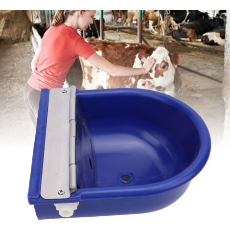Automatische Edelstahl-Tränke für Nutztiere – Größe L 28x26x12,5cm Blau – Tränke für Pferde, Rinder, Schafe und Ziegen (1/5)