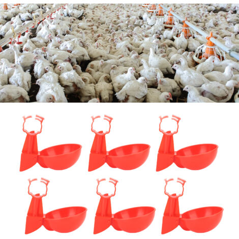 Automatische Hühnertränke – 6 Drucktränken für Hühner, Enten und Gänse mit 8-mm-Klemme am G3/4-Schlauch