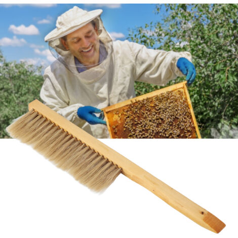 Professionelle Imkerbürste mit Holzgriff und weichen Borsten – aus ungiftigen und langlebigen Materialien